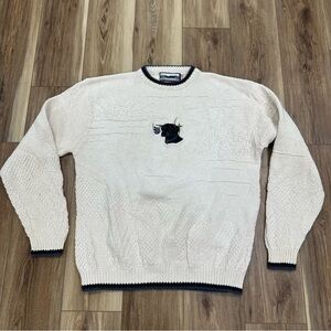 Vintage Shenandoah Black Lab 100% Cotton Made in USA Knit Sweater, XXL